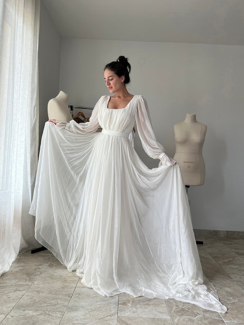 chiffon_wedding_dress_puff_skirt