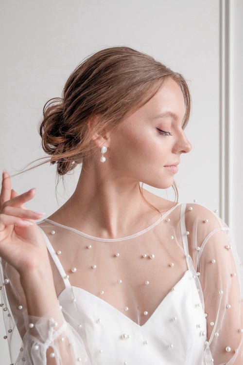 Robe de mariée perlée